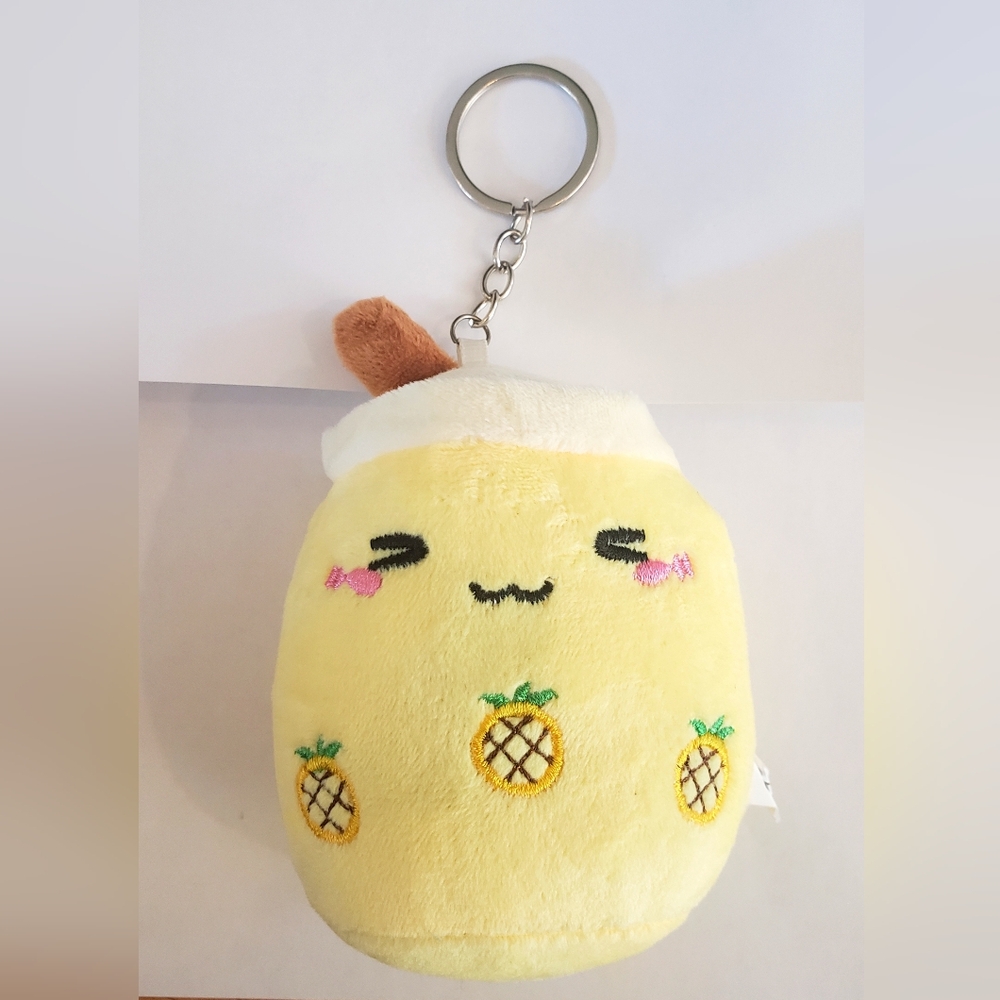 New Pineapple Boba Plush Keychain